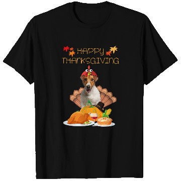Discover Happy Thanksgiving Day Jack Russell Terrier Gift Fun Turkey T-Shirts
