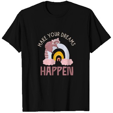 Discover Raccoon Pet Mindset Dream Bohemian Rainbow Raccoon Lover Inspirational T-Shirts