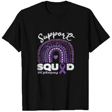 Discover Epilepsy Support Squad Purple Ribbon T-Shirts