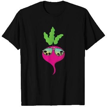 Discover Lacrosse Gift Funny Radish With Sunglasses Vegetable Lover Radishes T-Shirts