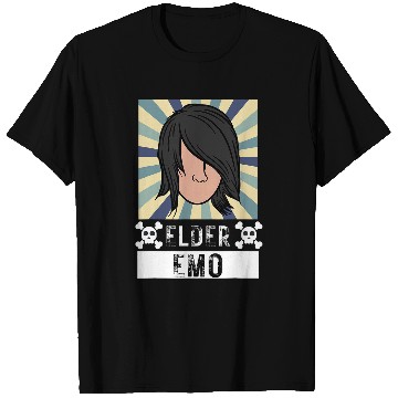 Discover Elder Emo Funny Emo Music Fan Scene Alternative 90s Kids Pun 18 T-Shirts