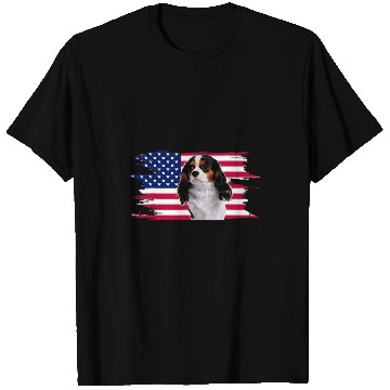 Discover American Flag Dog Cavalier King Charles Spaniel T-Shirts