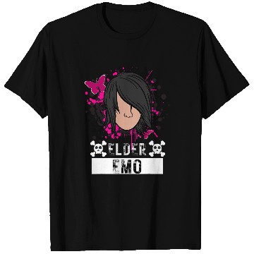 Discover Elder Emo Funny Emo Music Fan Scene Alternative 90s Kids Pun 22 T-Shirts
