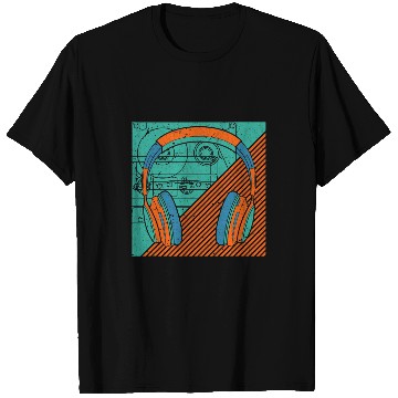 Discover 80s Music Lover Eighties Generation Retro Headphones T-Shirts