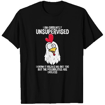 Discover Chicken Lover Currently Unsupervised Funny Graphic Sarcastic Rooster T-Shirts