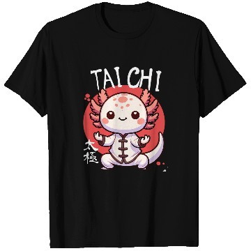 Discover Axolotls Zen Master Underwater Martial Arts Tai Chi Flow T-Shirts