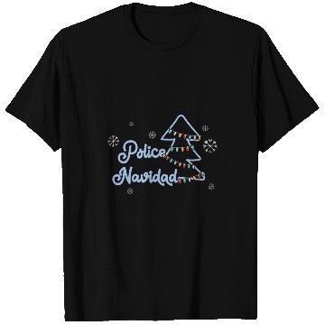 Discover Police Navidad Christmas Lights Retro Graphic Oversized T-Shirts