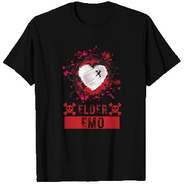 Discover Elder Emo Funny Emo Music Fan Scene Alternative 90s Kids Pun 13 T-Shirts