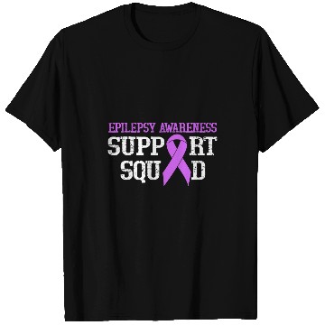 Discover Epilepsy Support Squad Epilepsy Warrior We Wear Purple T-Shirts