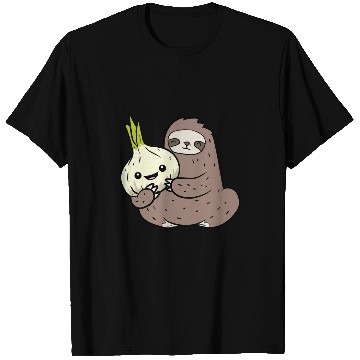 Discover Sloth Pet With Garlic Vegetable Cute Garlic And Sloth T-Shirts