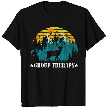Discover This Is What I Call Group Therapy Funny Retro Hunting Deer T-Shirts