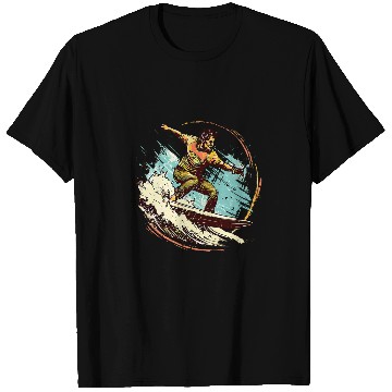 Discover Twilight Tide Surfing Under the Sunset Sky T-Shirts