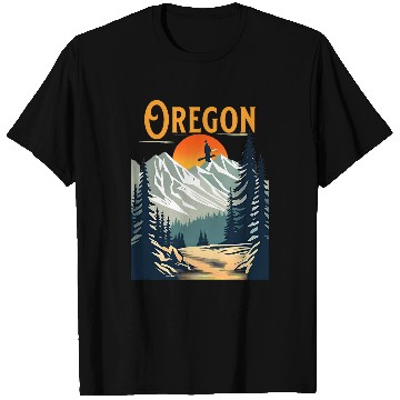 Discover vintages Oregon Souvenir Hiking T-Shirts