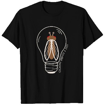 Discover Cicada Brood X Lightbulb Graphic Entomology Bug Insect Love T-Shirts