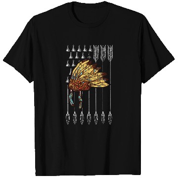 Discover American Pride Headdress Indian US Flag Native American T-Shirts