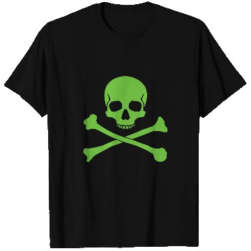 Discover Green Skull and Crossbones Pirate T-Shirts