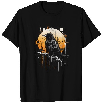 Discover Raven Crow Dark Bird Witchcraft Omens Midnight T-Shirts