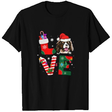 Discover cavalier king charles spaniel love santa christmas pajamas T-Shirts