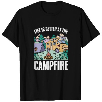 Discover Outdoor Vacation Wanderlust Campfire Camp Camper T-Shirts