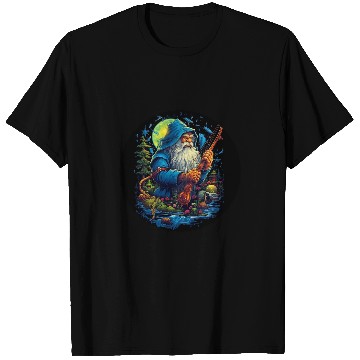 Discover Mystic Wizard Gnome Fishing Enchanted Forest Phone Accessory 1 T-Shirts