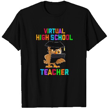 Discover Owl Pet Virtual High School Teacher Funny Owl Lover T-Shirts