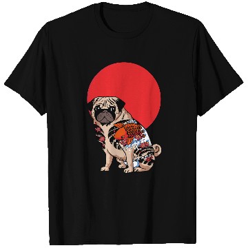 Discover Yakuza Pug Tattoo T-Shirts