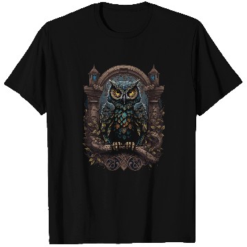 Discover Owl Pet Gothic Owl Witchcore Aesthetic Witchcraft Occult 1 T-Shirts