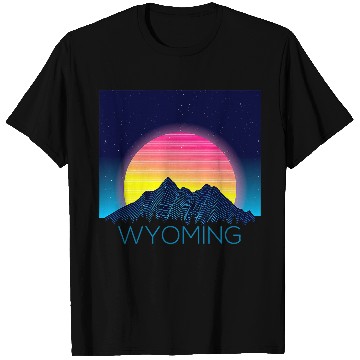 Discover Wyoming Mountains Pride Nature Hiking Camping Outdoors T-Shirts