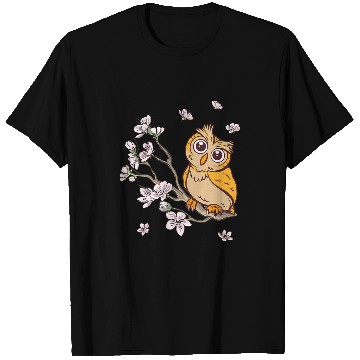 Discover Owl Pet Cherry Blossom Style Owl Lovers T-Shirts
