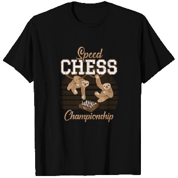 Discover Sloth Pet Chess Player Chess Club I Sloth Lazy Quick Chess T-Shirts