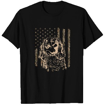 Discover English Springer Spaniel Bird Hunting Dog American Flag T-Shirts