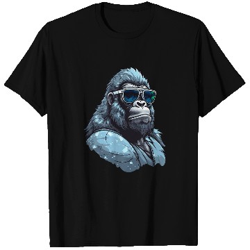 Discover Owl Pet Gorilla Face Angry Growling Scary Silverback Gorilla T-Shirts