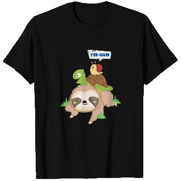 Discover Sloth Pet YeeHaw Sloth Turtel and Snail T-Shirts