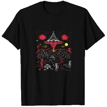 Discover vintages UFO Alien Area 51 Space Mayan Aztec Desert 34 T-Shirts