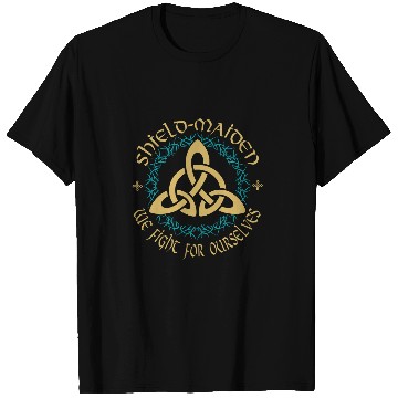 Discover Womens ShieldMaiden Celtic knot Norse Mythology Viking Design T-Shirts