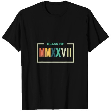 Discover Class of 2027 Roman Numerals Freshman Math Student T-Shirts
