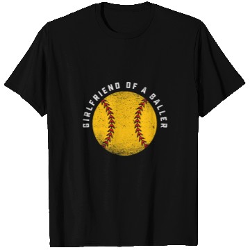 Discover Funny Girlfriend Softball Player Team Lesbian Couple Partner T-Shirts