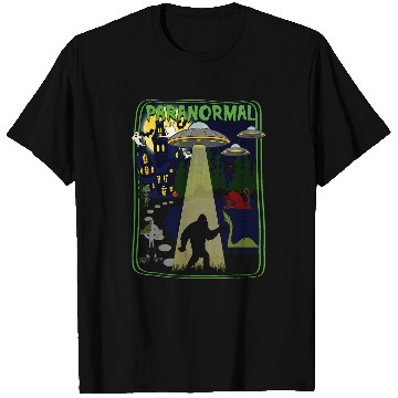 Discover Paranormal bigfoots Loch Ness Mothman Aliens Funny Cryptid T-Shirts