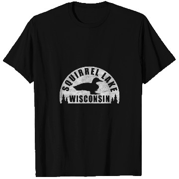 Discover Squirrel Pet Lake Northern Wisconsin Loon T-Shirts