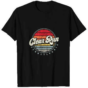 Discover Retro Clear Run homes State Cool 70s Style Sunset 1 T-Shirts