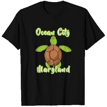 Discover Turtle Pet Ocean City Maryland Beach Whimsy Cute Loggerhead Turtle T-Shirts