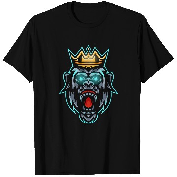Discover Owl Pet Gorilla Face Angry Growling Scary Silverback Gorilla King T-Shirts