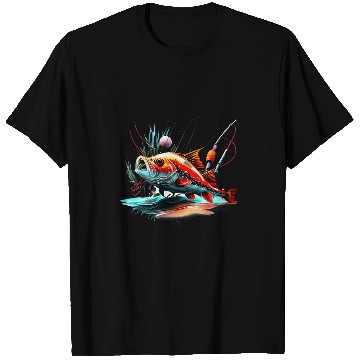 Discover Multi Color Fish Cool Design Graphic Fisherman T-Shirts
