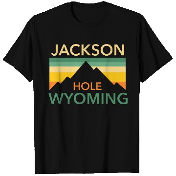 Discover Retro Jackson Hole Wyoming vintages Hiking Mountains Pride T-Shirts