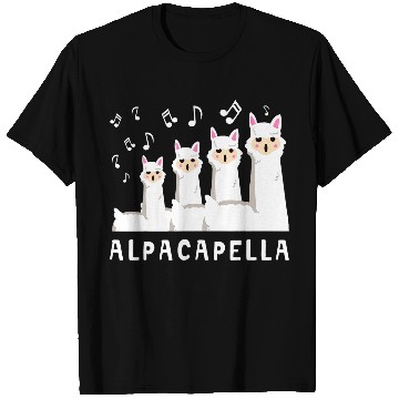 Discover Alpacapella Llamas Microphone Singer Lyrics Sing Karaoke Top T-Shirts