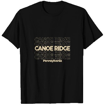 Discover vintages Canoe Ridge Pennsylvania Repeating Text T-Shirts