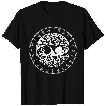 Discover Yggdrasil Ying Yang Sacred Tree Viking Symbol T-Shirts