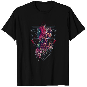 Discover Owl Pet Geometric Barn Owl Owl Kowz Bird T-Shirts