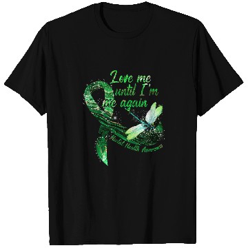 Discover Dragonfly Green Ribbon Mental Health Matters Awareness T-Shirts