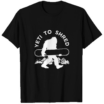 Discover Skiing Ski Snowboarder yetis T Mountain Snowman Snowboard Tee T-Shirts